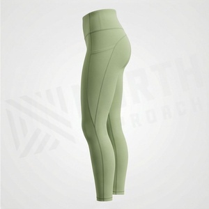 Comfortable Scrunch Butt High Waist Knitted Fabric Leggings Breathable Seamless Workout Logo Fitness Gym Active Wear - Product Image 3