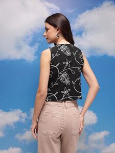 Women Crop <b>Shirt</b> Style Top <b>Half</b> Sleeve <b>Button</b> Down Casual Summer Top - Product Image 3