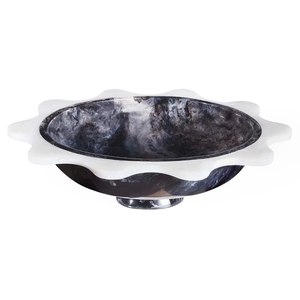 Bol de service en résine époxy de style européen, moderne, luxueux, poli, durable, écologique, personnalisé pour les mariages et les fêtes - Product Image 3