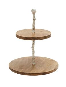 Elegant Wooden Dessert Stand With Natural Wood Texture For Stylish Cake Presentation - Product Image 5