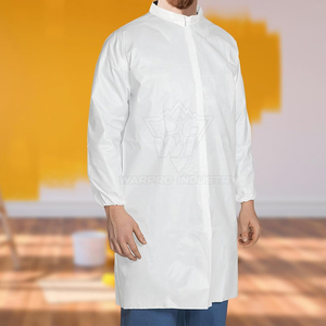 Bata de Laboratorio de Alto Rendimiento con Mangas Largas, Tela Suave, Ajuste Cómodo y Cierre Frontal para Uso como Uniforme de Personal en Interiores - Product Image 6