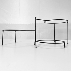 3-Tiers Metal Countertop Display <b>Rack</b> Rotating Buffet Food & <b>Plates</b> Stand - Product Image 3