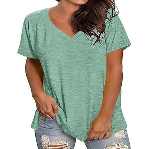 T-shirt pour femme à épaules tombantes surdimensionné avec logo personnalisé de marque OEM, imprimé graphique, qualité supérieure, 100% coton, 180 GSM, pour l'été - Product Image 1