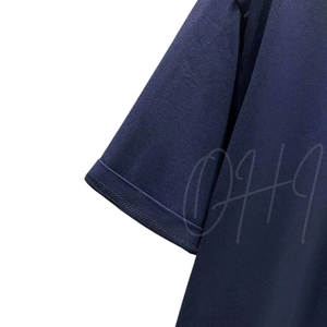 T-shirt en coton bleu marine à col rond et manches courtes pour homme, motif tie-dye, coupe ample, respirant - Product Image 6