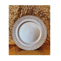 Assiettes de présentation en métal doré en gros pour mariages, réceptions, événements et décoration de table de restaurant