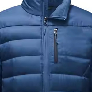 Factory Puffer <b>Jacket</b> for Windbreaker Plain Blank Blue Bubble Puffer Down <b>Jacket</b> for Men - Product Image 2