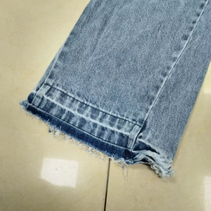 Jean cargo baggy déchiré à double genou pour homme, style streetwear, coupe évasée, uni - Product Image 6