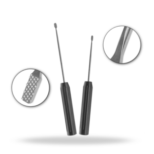 Raspador Espinal de Doble Cara de 15 y 13 Pulgadas de Longitud Total, Mango de 7 Pulgadas, Instrumento Ortopédico para Placas Endéuticas - Product Image 1