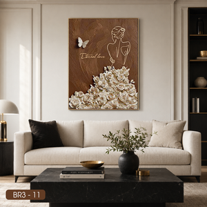 Peinture florale sur toile en soie pour femme, design unique, art mural floral, peinture abstraite artisanale de qualité supérieure, peinture sur toile personnalisée, fabriquée au Vietnam, HALO - Product Image 4