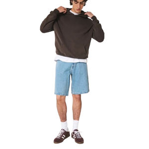 โรงงานผู้ผลิตเสื้อผ้าสตรีทแวร์ขายส่งโดยตรง ผ้าฝ้ายฟลีซ 100% เสื้อโอเวอร์ไซส์แบบยูนิเซ็กซ์ พิมพ์ลายกราฟิกตามสั่ง 500 GSM - Product Image 1