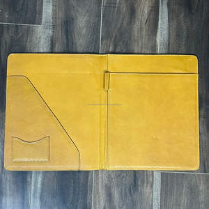 Nouvelle fabrication cuir personnalisé usiné à la main A4 présentation papier dossier d'affaires avec fente peau de vache classeur portefeuille dossiers - Product Image 6
