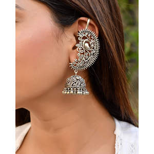 Pendientes Jhumki de Plata Meera Jaipur Fashion - Product Image 2