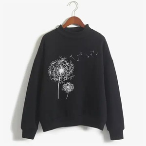 เสื้อฮู้ดดี้โอเวอร์ไซส์ทรงหลวมพิมพ์ลายตัวอักษรโลโก้ใหญ่ด้านหน้า แขนยาว ผ้าฟลีซคอตตอน 100% สำหรับผู้หญิง - Product Image 5