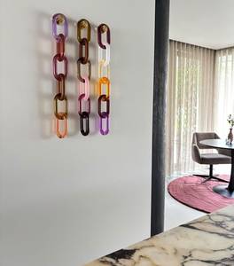 งานฝีมือ FAIZA ของตกแต่งผนังแบบแขวน ทำจากอะคริลิกเรซิ่นเชื่อมต่อกันเป็นโซ่ สไตล์โมเดิร์น  สีสันปรับแต่งได้ สำหรับงานฉลองวันดิวาลีและวันเกิด - Product Image 3