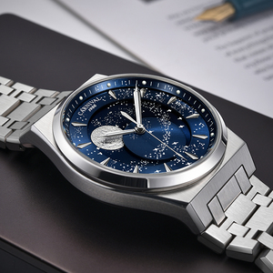 <span class=keywords><strong>Montre</strong></span> mécanique <span class=keywords><strong>automatique</strong></span> de luxe en acier inoxydable personnalisée CARNIVAL ODM/OEM avec cadran à aiguilles 24 heures pour hommes - Product Image 2