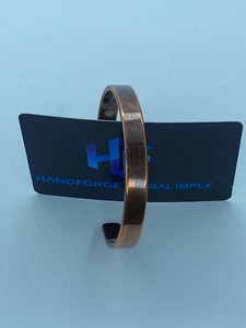 Artisan Handcrafted Gold Plated Brass Cuff <b>Bracelet</b> with Antique Finish Vintage Style Magnet <b>Healing</b> Unisex - Product Image 4