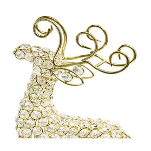 Figurine de cerf en cristal, faite à la main en aluminium, moderne et écologique, pour une sculpture de table élégante pour le salon et le bureau à domicile - Product Image 5