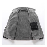 Dernières Tendances : Vestes et Manteaux – Blouson en Jean Homme Grande Taille Couleurs Unies avec Col Rabattu