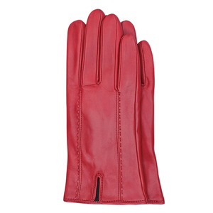 Guantes de cuero rojo hasta la muñeca, sin forro, estilo sencillo, para uso diario informal, calidez invernal, accesorios de moda de alta calidad - Product Image 6