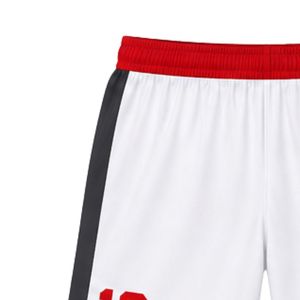 White <b>Red</b> Lacrosse Shorts for Men Professional Athletic Team Shorts Lightweight Breathable Sports Uniform Training Match Wear - Product Image 3