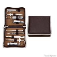 Kit Profesional de Manicura y Pedicura de 9 Piezas, 7 en 1, Cortaúñas de Acero Inoxidable, Cortacutículas, Caja de Empaque Personalizada