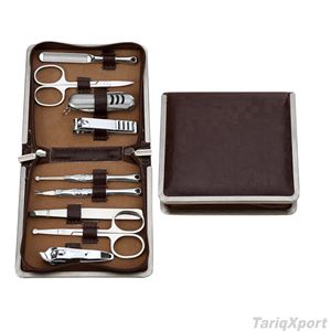 Kit de manucure et pédicure professionnel 9 pièces 5 en 1 7 en 1, coupe-ongles en acier inoxydable luxueux, coupe-cuticules, étui d'emballage personnalisé - Product Image 6