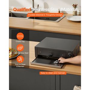 Horno Eléctrico de Convección para Pizza de 16 Pulgadas, Rango de Temperatura de 77-572F, 1750W, Horno para Pizza de Interior con Temporizador y Control de Temperatura - Product Image 5