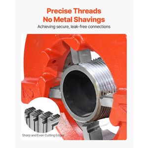 Filiere per filettatura tubi in acciaio HSS per destrorsi, 2 1/2'' 4'' NPT, confezione da 4 per filettatura integrata - Product Image 5