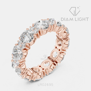 Bague de fiançailles en or blanc 14 carats avec diamant de laboratoire de 4,75 carats, coupe ronde, bague de mariée, certifiée IGI, bijoux fins, cadeau - Product Image 4