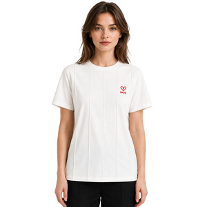 Women's Plain Cotton Jersey Base Contrast Piping women's shirt Minimalist Style Classic Half Sleeve Regular Fit All Seasons Wear - Product Image 1
