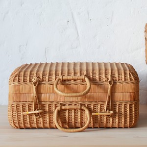 Rattan travel <b>box</b> basket vintage <b>suitcase</b> luggages premium quality suit cases for traveling - Product Image 6