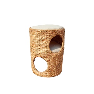 Vietnam Handmade Rattan wickers Cat House for Small Animals Water Hyacinth Pet Furniture for Cats Small Dogs <b>Rabbits</b> - Product Image 4