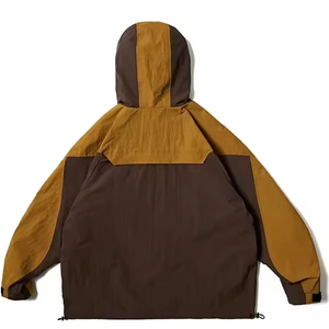 Chaqueta Deportiva de Estilo Americano con Logotipo Personalizado, Chaqueta Vintage Holgada para Hombre, Chaqueta con Capucha Resistente al Viento - Product Image 2