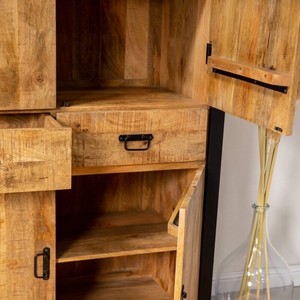 Mueble de Almacenamiento Vandana Aureo Zenova, Mueble de Almacenamiento Moderno para el Hogar, Diseño Minimalista de Madera Maciza - Product Image 2