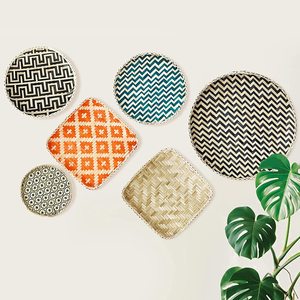 Woven bamboo <b>tray</b> hot choice decorative wall hanging <b>basket</b> handmade natural <b>trays</b> low price - Product Image 6