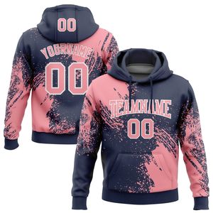 Sudadera con Capucha Personalizada para Hombre, con Estampado por Sublimación de Pinceladas, Nombre y Número, Ropa Deportiva, Poliéster, Corte Casual, Estilo Otoñal - Product Image 2
