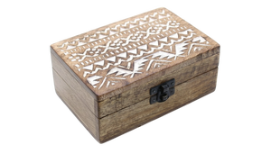 Caja de madera, caja blanca de lujo, caja de madera grabada con láser - Product Image 3