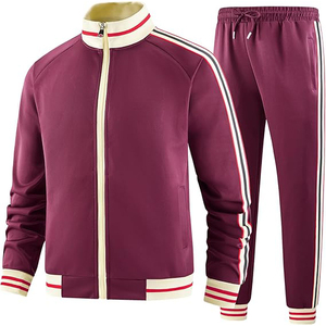 Manches et chevilles en tricot côtelé, fermeture éclair intégrale sur le devant, deux poches latérales zippées, survêtement de sport d'équipe - Product Image 3