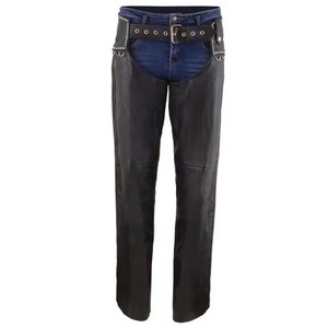 Western Cowboy <b>Chap</b> Fringes Horse <b>Riding</b> Cowhide Leather Pants Horse <b>Riding</b> <b>Chaps</b> Black Color Leather <b>Chaps</b> for Unisex Wear - Product Image 1