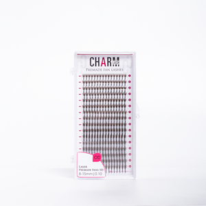 Pestañas CharmLash al por mayor, abanicos de pestañas preformados láser, suministros para extensiones de pestañas, simétricas, ligeras, 30% más duraderas, de tallo corto - Product Image 1
