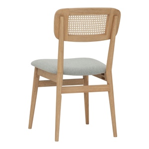 High Quality Modern Rattan <b>Dining</b> <b>Chair</b> with Upholstery Fabric and Wooden Leg for <b>Dining</b> Room and Apartment Use - Product Image 3
