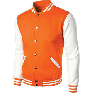 Wholesale Custom Man Baseball College Varsity <b>Jacket</b> Canvas 100% Wool Breathable <b>Winter</b> Patchwork Front Streetwear - Product Image 2
