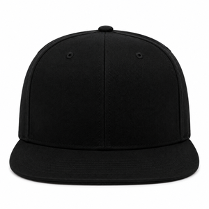 Gorra Snapback Personalizada de 6 Paneles con Visera Plana, Corona Alta, Correa de Plástico Ajustable, Gorra de Béisbol Estilo Hip Hop, Color Sólido, Unisex - Product Image 1