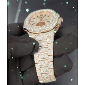 Reloj de Moda con Diamantes Cultivados en Laboratorio, Reloj con Diamantes Incoloros para Hombre, Mejor Calidad, Precio al por Mayor - Product Image 4