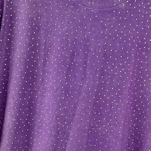 T-shirt pour femmes, été, paillettes, strass, diamants, 100% coton, col rond, décontracté, écologique, respirant, manches courtes, tendance - Product Image 3