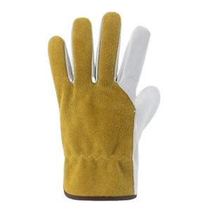 Guantes de Trabajo de Cuero Vacuno al por Mayor, con Palma de Cuero Vacuno y Dorso de Cuero Dividido, para Soldadura, Construcción y Seguridad Laboral - Product Image 2