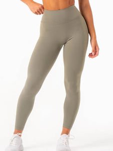 Dernier prix usine, Ensemble 2 pièces pour femme OEM, Leggings froncés taille haute avec ceinture arrière en V, Nouveauté - Product Image 2