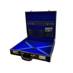 Estuche para delantal de Maestro Masón con bordado dorado, brújula y compás, cremallera, para fraternidad, nuevo, masónico, de alta calidad, hecho a medida - Product Image 2