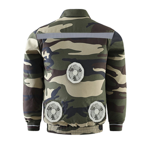 Breathable Camouflage Bottomland Sublimation Puffer <b>Jacket</b> With Fan <b>Cooling</b> Water Resistant Lightweight Nylon Fan Cool <b>Jackets</b> - Product Image 2