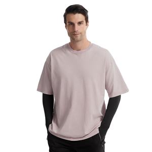 เสื้อยืดผ้าซักแบบเป็นกรดสำหรับผู้ชายผ้าฝ้าย100% ทรงหลวมพิมพ์ลายโอเวอร์ไซส์ใส่ได้ทั้งชายและหญิง - Product Image 2